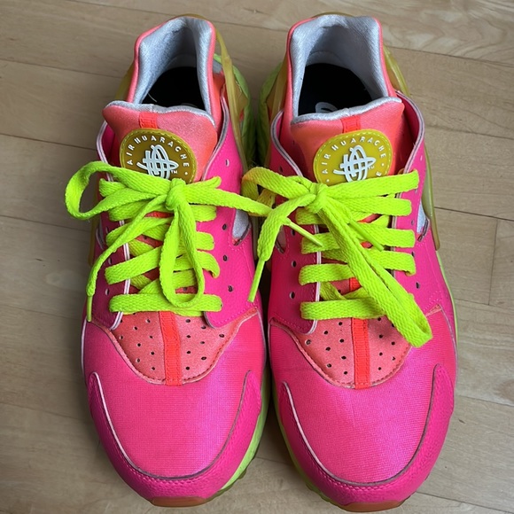 NIKEiD Air Huarache Neon Pink size 8.5 - Picture 9 of 12